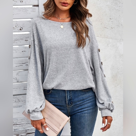 Drop Shoulder Crew Neck Shirt - Picture 3 of 6